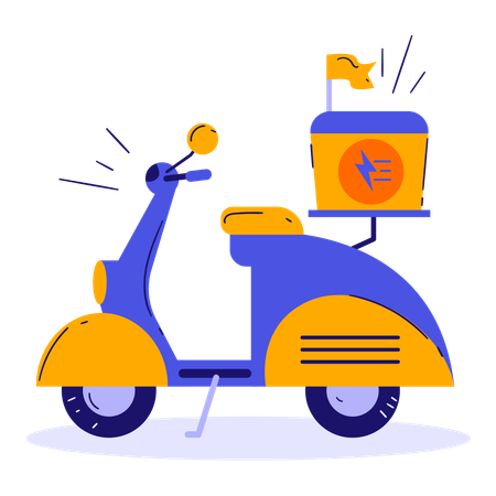 Delivery bike  Illustration