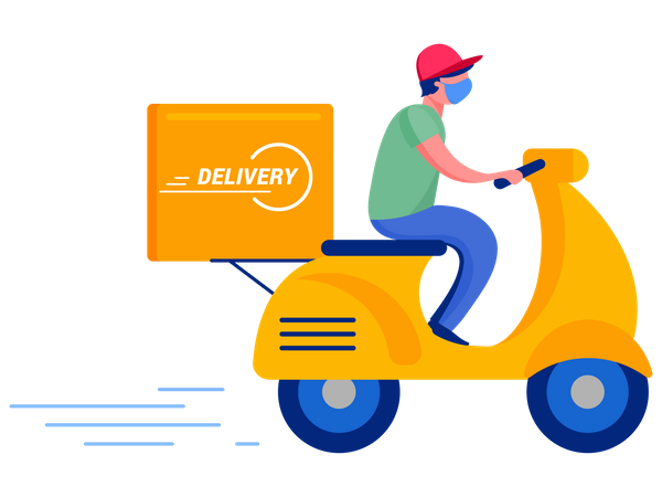 Delivery Boy Illustration