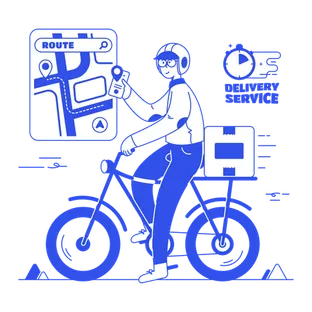 Delivery boy finding delivery location