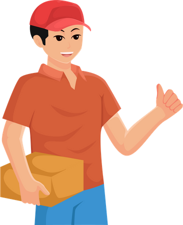 Delivery Boy  Illustration