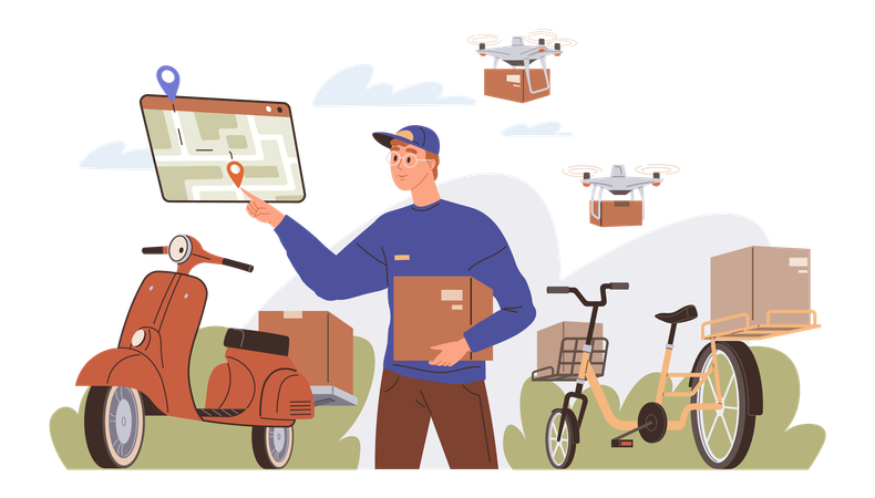 Delivery chain management  Illustration
