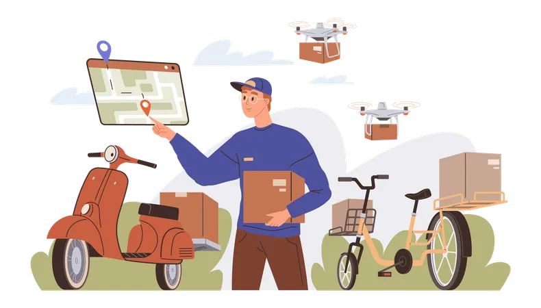 Delivery chain management  Illustration