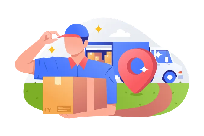 Delivery Courier  イラスト