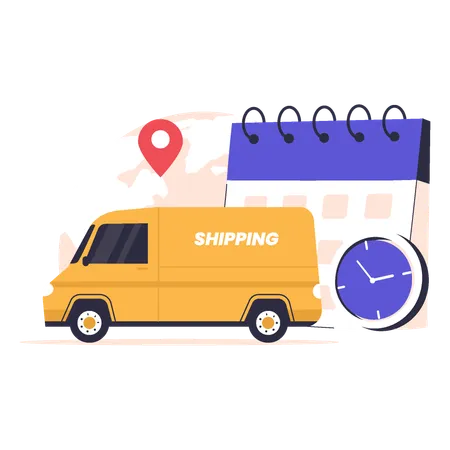 Delivery Estimated Time of Arrival  Illustration