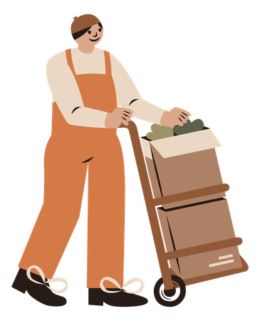 Delivery executive  Illustration