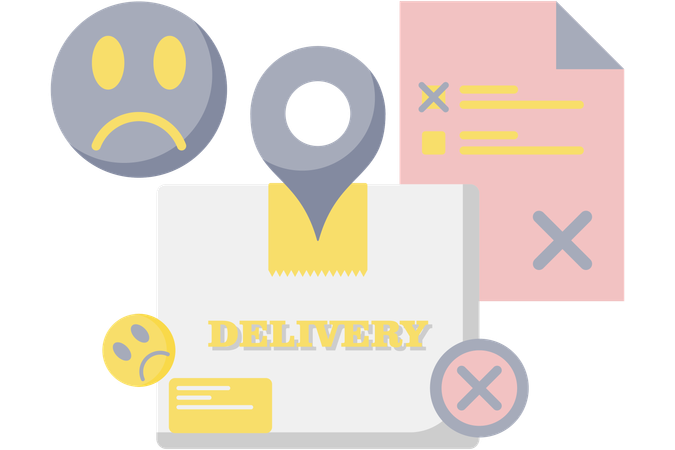 Delivery Failed  Illustration