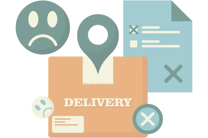 Delivery failed  Illustration