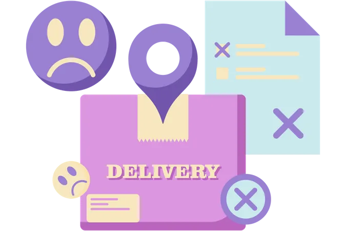 Delivery failed  Illustration
