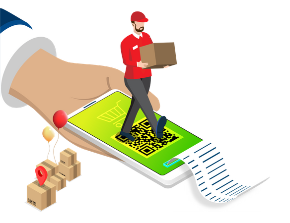 Delivery Identity Barcode  Illustration