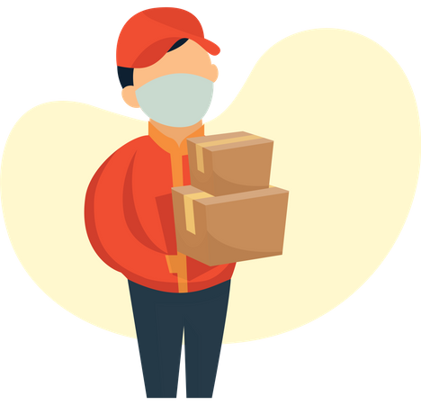 Delivery in Covid Duration Illustration