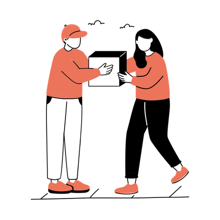 Delivery Interaction  Illustration
