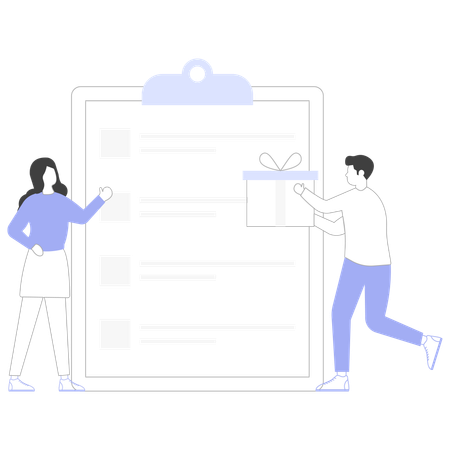 Delivery list  Illustration