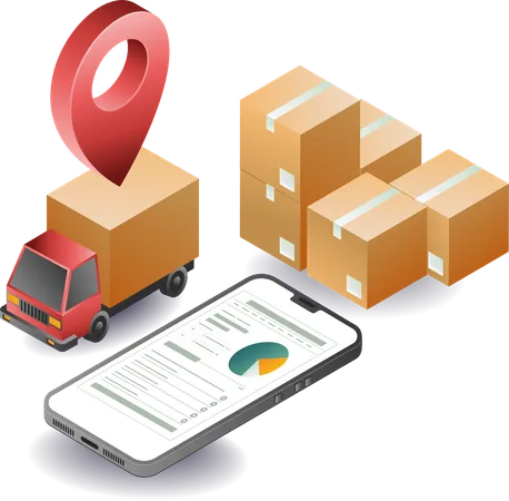 Delivery location analysis management  Illustration