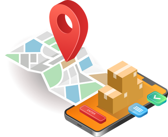 Delivery location pin  Illustration