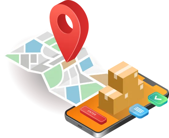 Delivery location pin  Illustration