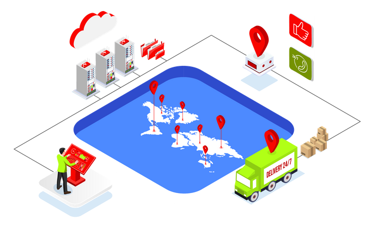 Delivery location process structure Illustration