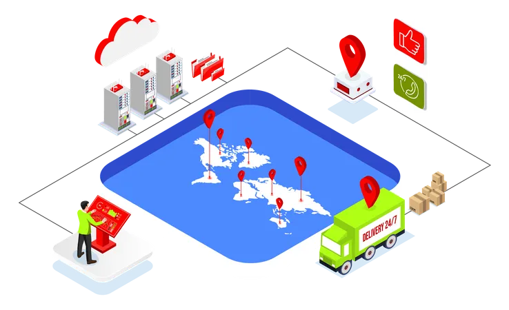 Delivery location process structure  Illustration