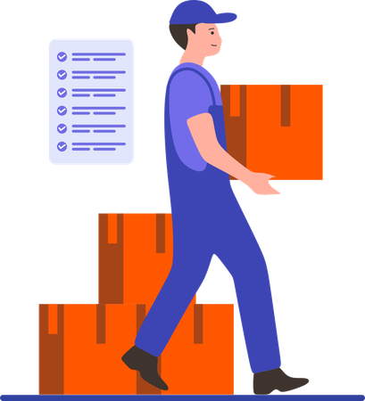 Delivery Logistics report prepared by employee  Illustration