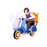 illustration for delivery-scooter