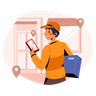 illustrations of delivery-man