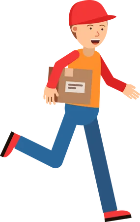 Delivery man going for service  Illustration