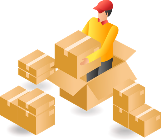 Delivery man  Illustration