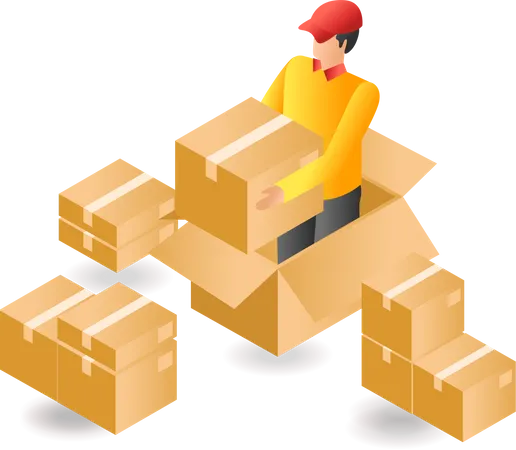 Delivery man  Illustration