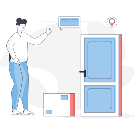 Delivery man is doing home delivery  Illustration