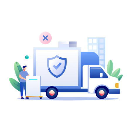 Delivery man provide Delivery Service  Illustration