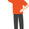 illustration for delivery man waving hand