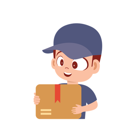 Delivery Men holding box  Illustration