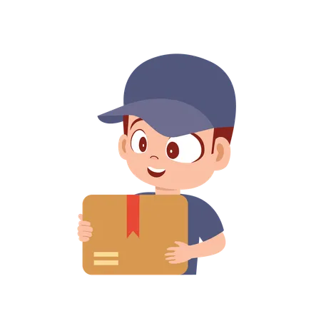 Delivery Men holding box  Illustration