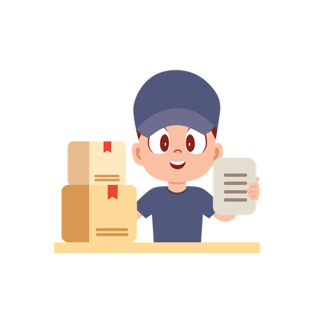 Delivery Men with box  Illustration