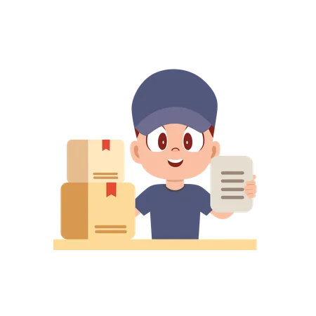 Delivery Men with box  Illustration