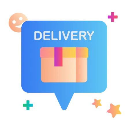 Delivery message  Illustration