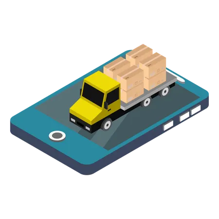 Delivery Navigation  Illustration