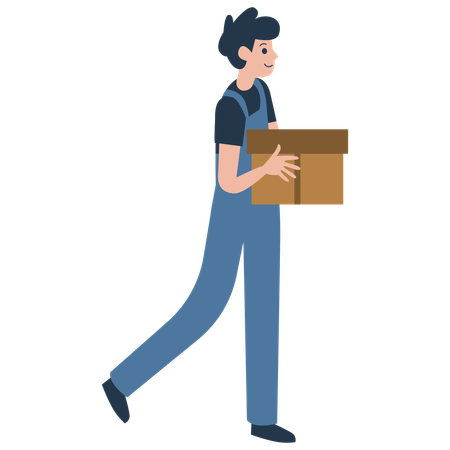 Delivery of Package Goods  Illustration