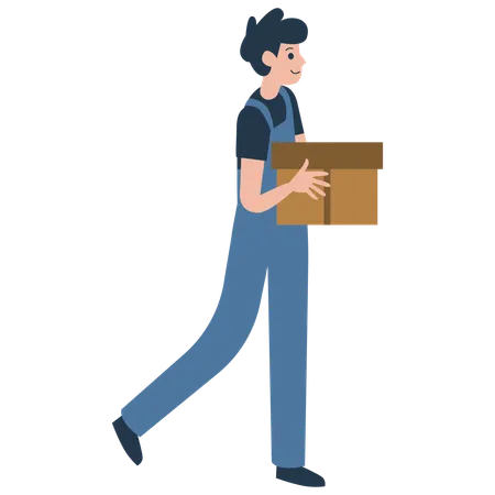 Delivery of Package Goods  Illustration