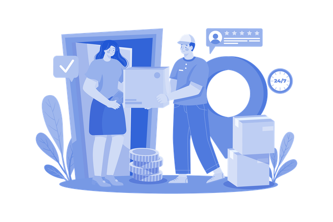 Delivery Of Product  Illustration