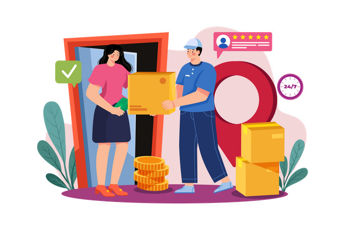 Delivery of product  Illustration