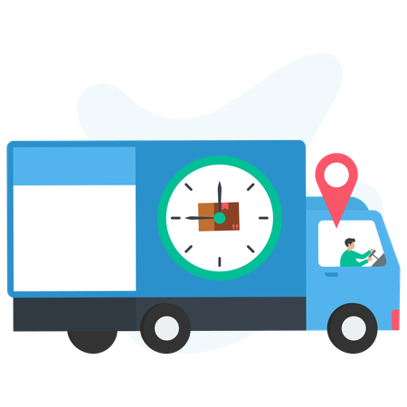 Delivery on time  Illustration