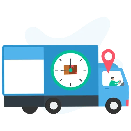 Delivery on time  Illustration