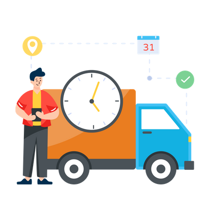 Delivery On Time  Illustration