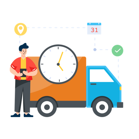 Delivery On Time  Illustration