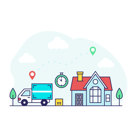Delivery on time  Illustration