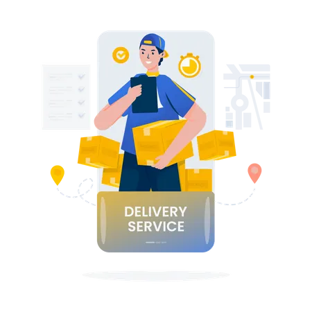 Delivery package checklist  Illustration