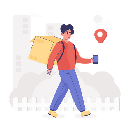 Delivery Person Illustration