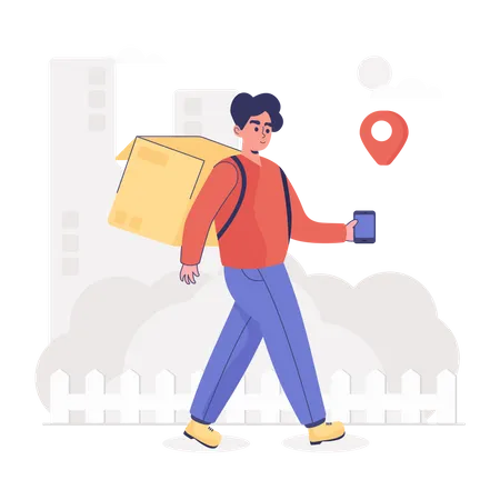 Delivery Person Illustration