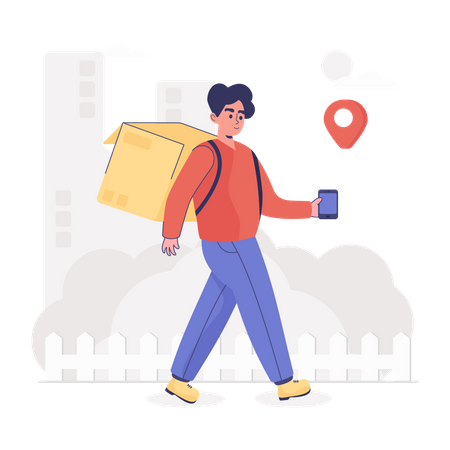 Delivery Person  Illustration