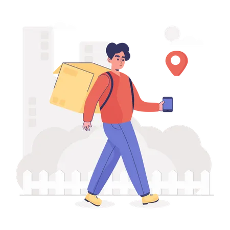 Delivery Person  Illustration